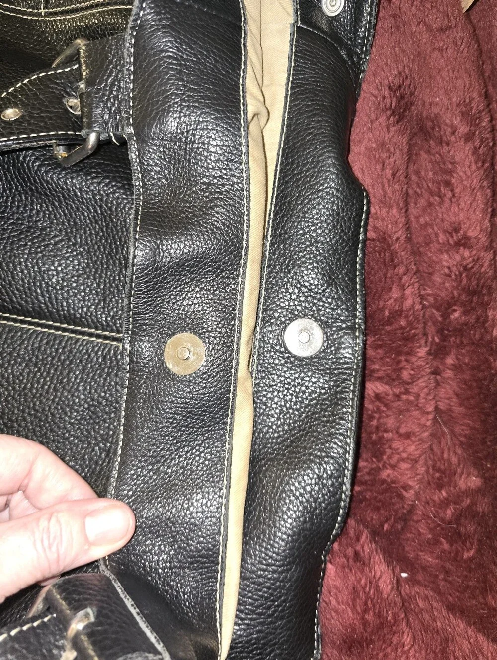 Mauritzio Taiuti Large Pebbled Leather Hobo. Made In Italy.